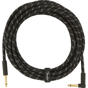 Fender Deluxe cavo strumento diritto/angolo 6 Mt Black Tweed