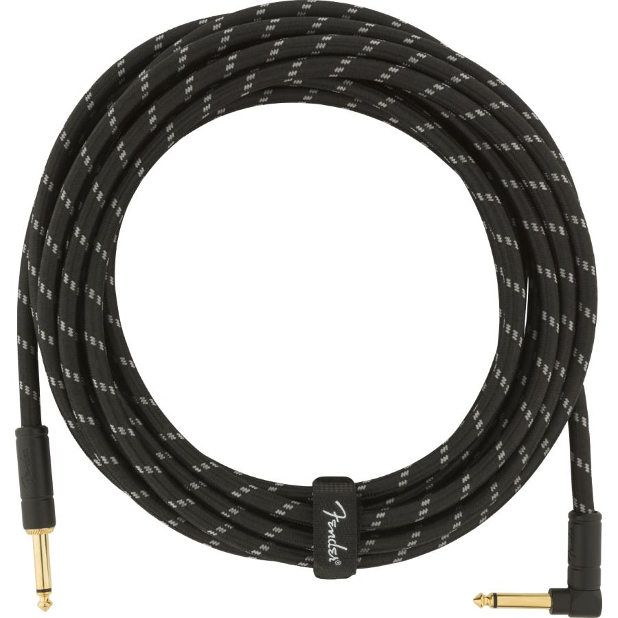 Fender Deluxe cavo strumento diritto/angolo 6 Mt Black Tweed