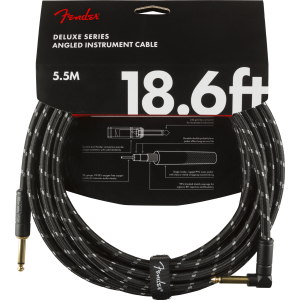 Fender Deluxe cavo strumento diritto/angolo 6 Mt Black Tweed