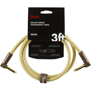Fender Deluxe cavo strumento angolo/angolo 1 Mt Tweed