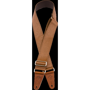 FENDER Tooled Leather Guitar Strap Brown 2"