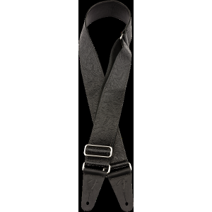 FENDER Tooled Leather Guitar Strap Black 2"