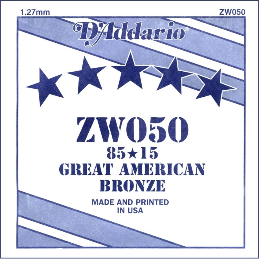 D'Addario ZW050 050 80/15 bronze wound