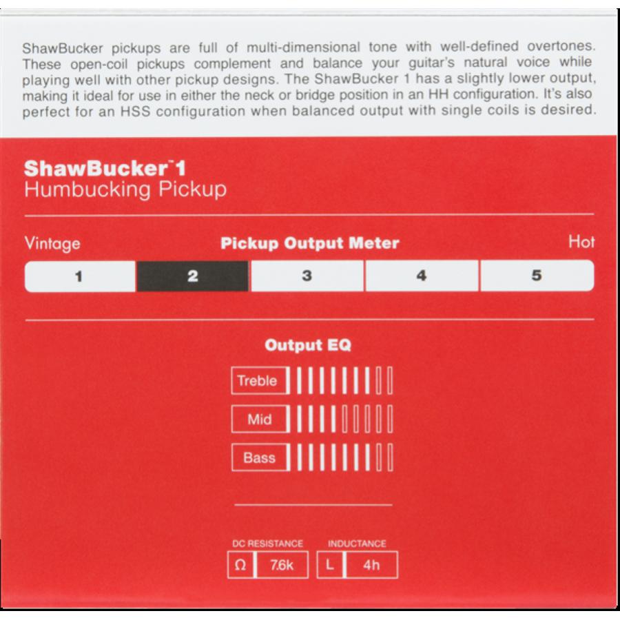 FENDER ShawBucker 1 Pickup Zebra