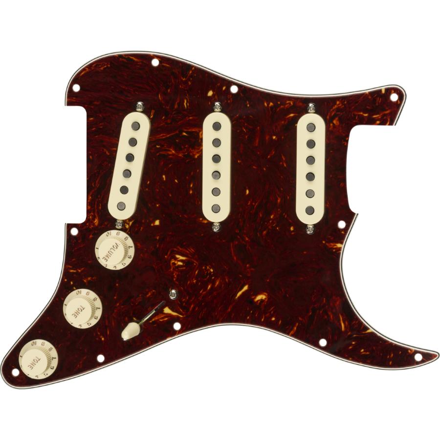 FENDER Pre-Wired Strat Pickguard Tex-Mex SSS Tortoise Shell 11 Hole PG