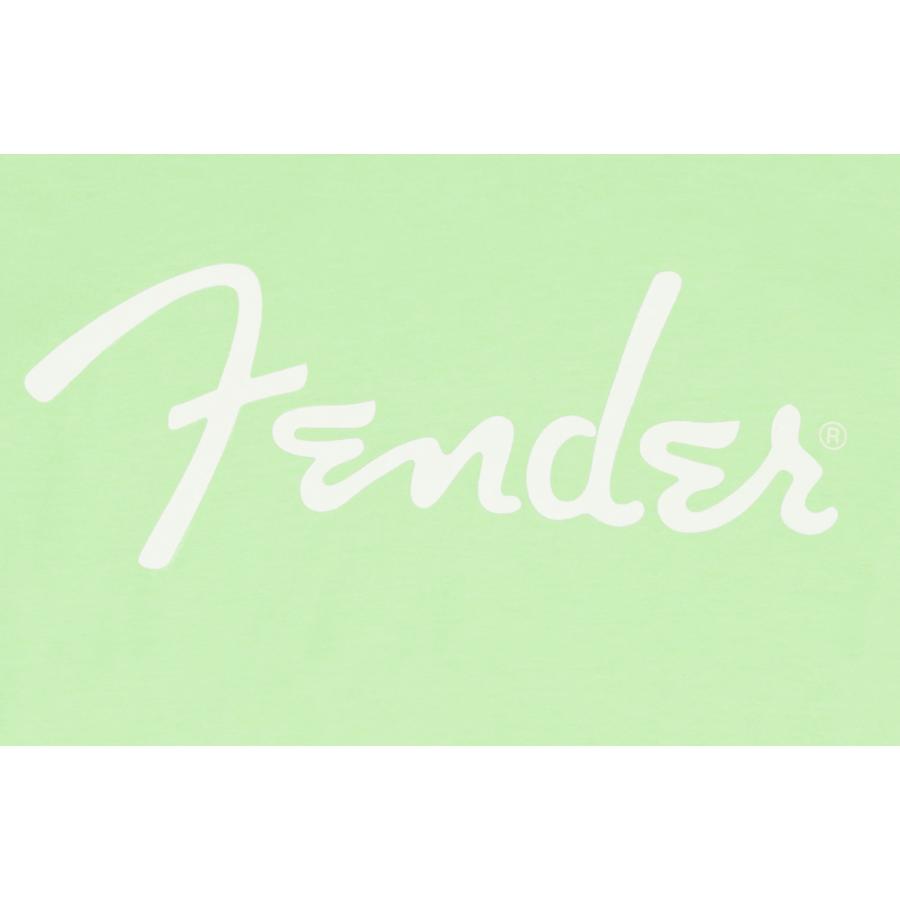 FENDER Spaghetti Logo T-Shirt Surf Green L