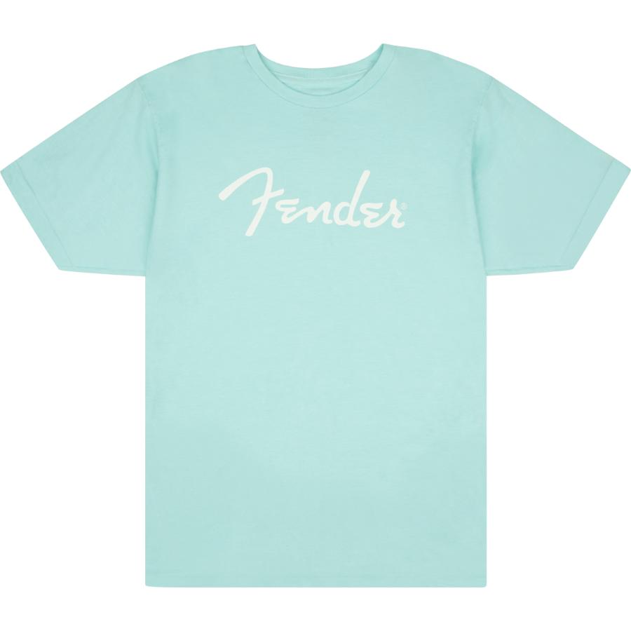 FENDER Spaghetti Logo T-Shirt Daphne Blue XXL