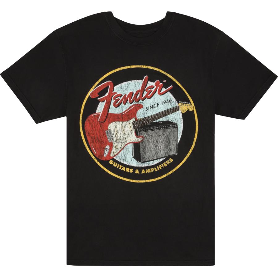 FENDER 1946 Guitars & Amplifiers T-Shirt Vintage Black XXL