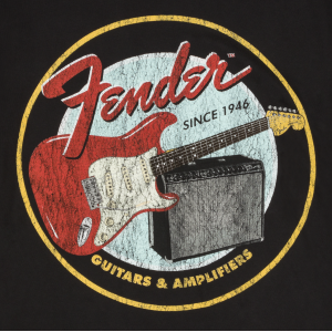 FENDER 1946 Guitars & Amplifiers T-Shirt Vintage Black XXL
