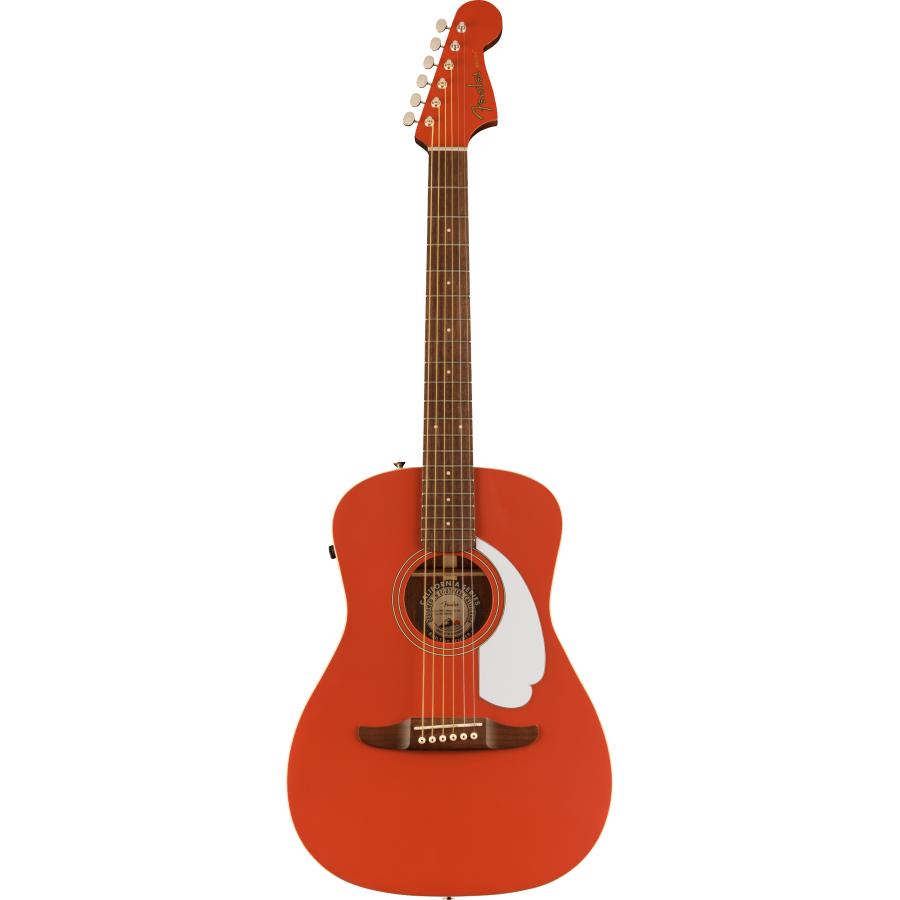 FENDER Malibu Player Walnut White Fiesta Red