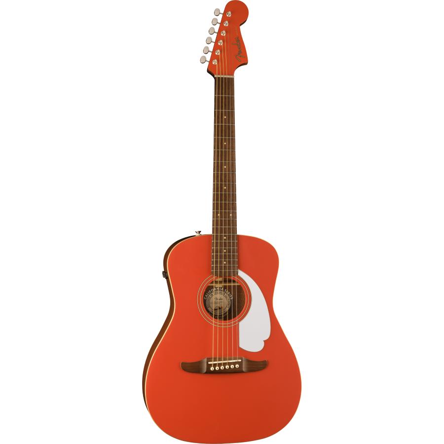 FENDER Malibu Player Walnut White Fiesta Red