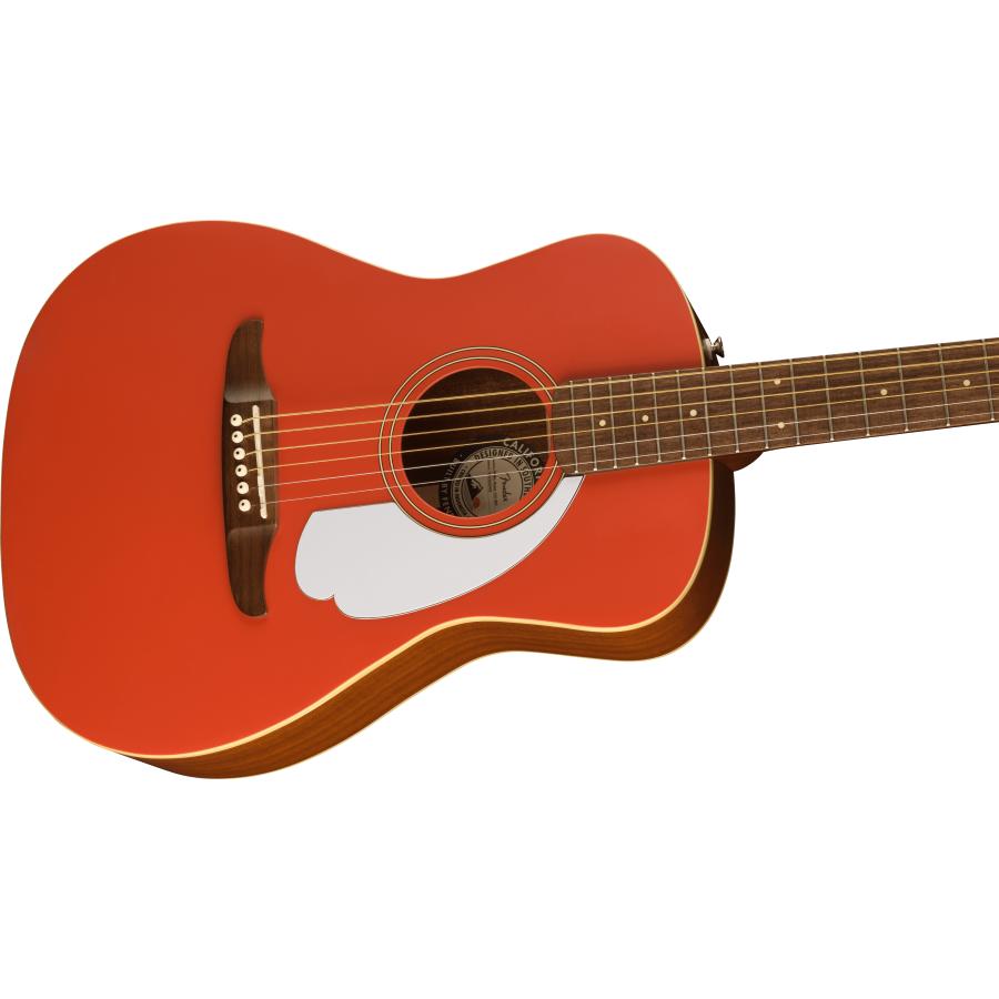 FENDER Malibu Player Walnut White Fiesta Red