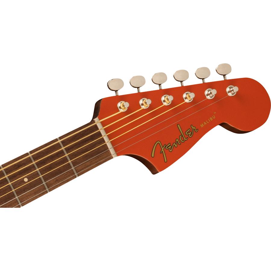 FENDER Malibu Player Walnut White Fiesta Red