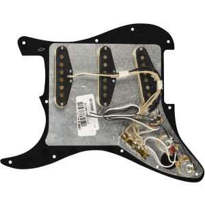 FENDER Pre-Wired Strat Pickguard Original '57/'62 SSS Black 11 Hole PG
