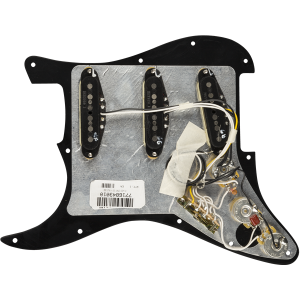 FENDER Pre-Wired Strat Pickguard Vintage Noiseless SSS Black 11 Hole PG