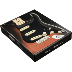FENDER Pre-Wired Strat Pickguard Vintage Noiseless SSS Black 11 Hole PG