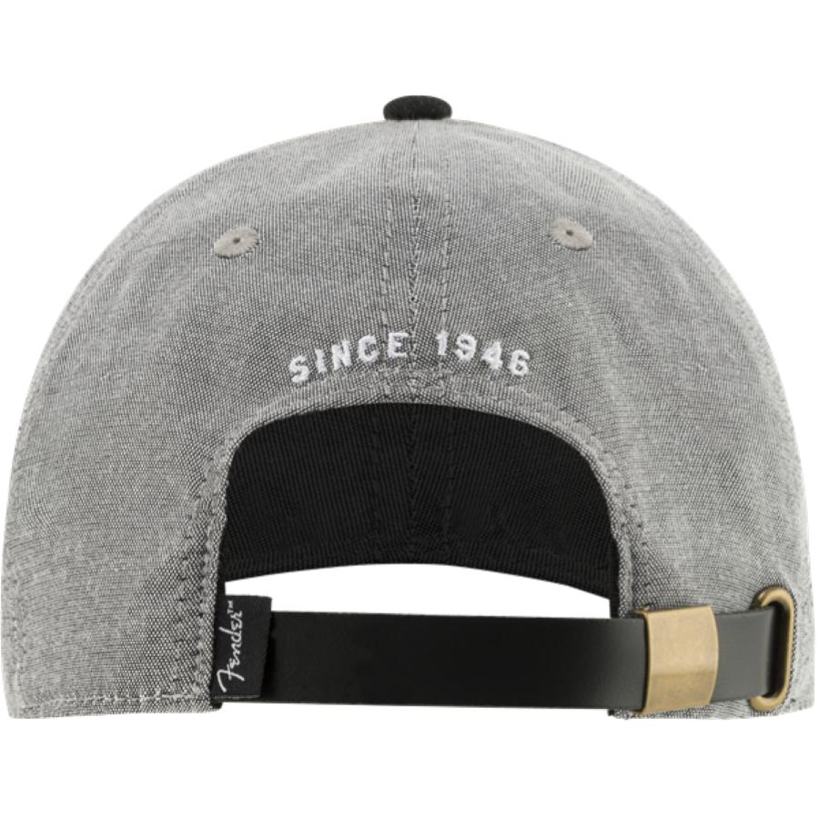 FENDER Cappello Hipster Dad Hat Grigio e Nero Taglia Unica