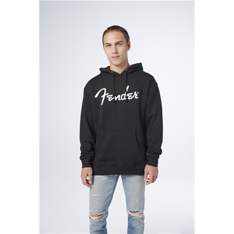FENDER Felpa Con Cappuccio Logo Nero L