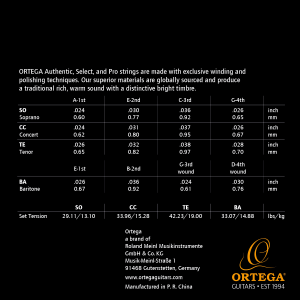 ORTEGA UKS-BA corde ukulele