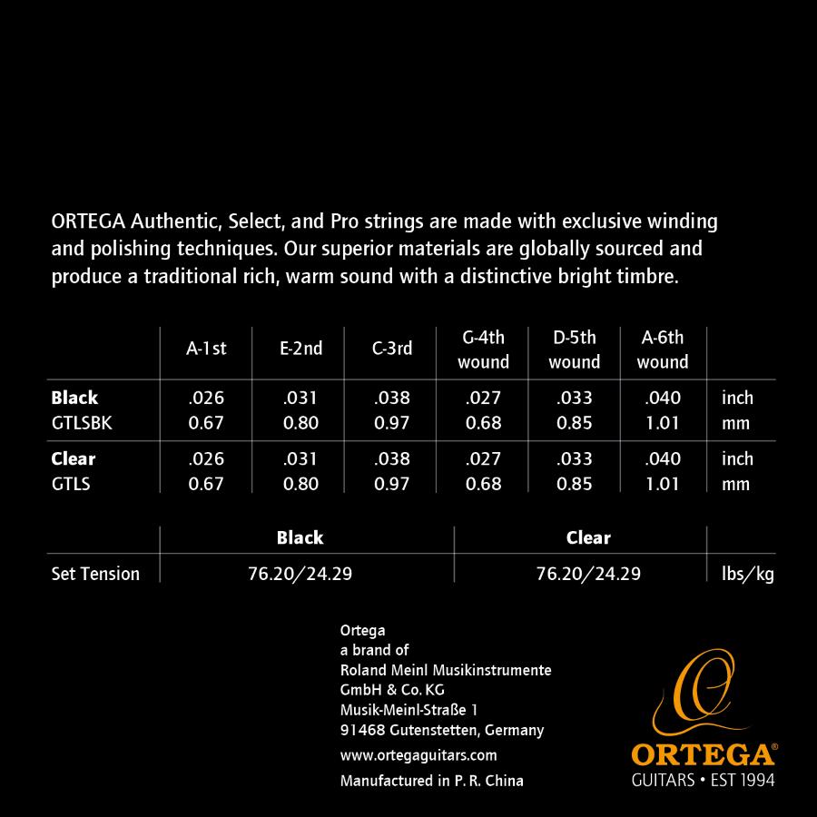 ORTEGA GTLS corde ukulele