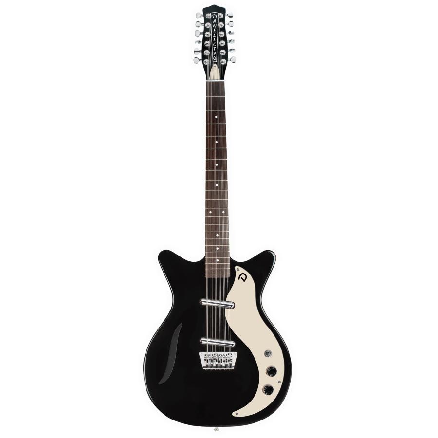 DANELECTRO VINTAGE 12STR GLOSS BLACK chitarra elettrica 12 corde