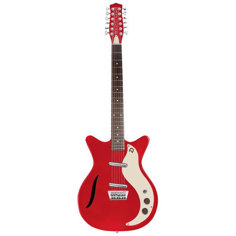 DANELECTRO VINTAGE 12STR GUITAR RED METALLIC chitarra elettrica 12 corde