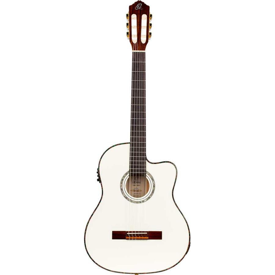 ORTEGA RCE145WH chitarra elettroacustica corde nylon