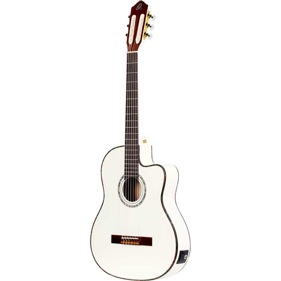 ORTEGA RCE145WH chitarra elettroacustica corde nylon