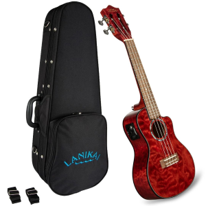 LANIKAI QM-RDCEC - UKULELE CONCERTO QUILTED MAPLE ukulele