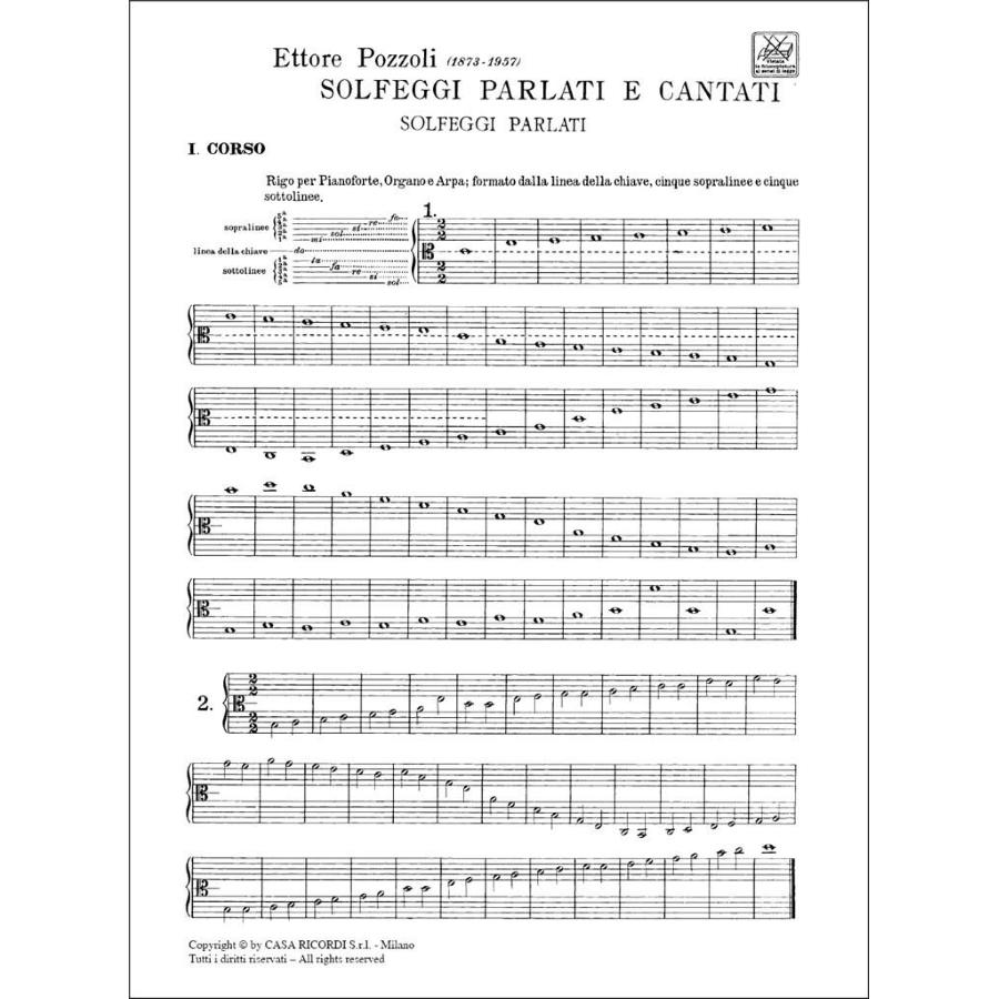 Pozzoli Solfeggi Parlati-Cantati 1