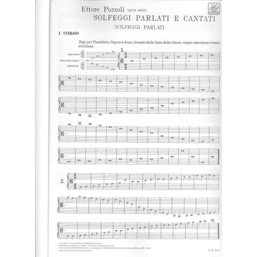 Pozzoli Solfeggi Parlati-Cantati 1
