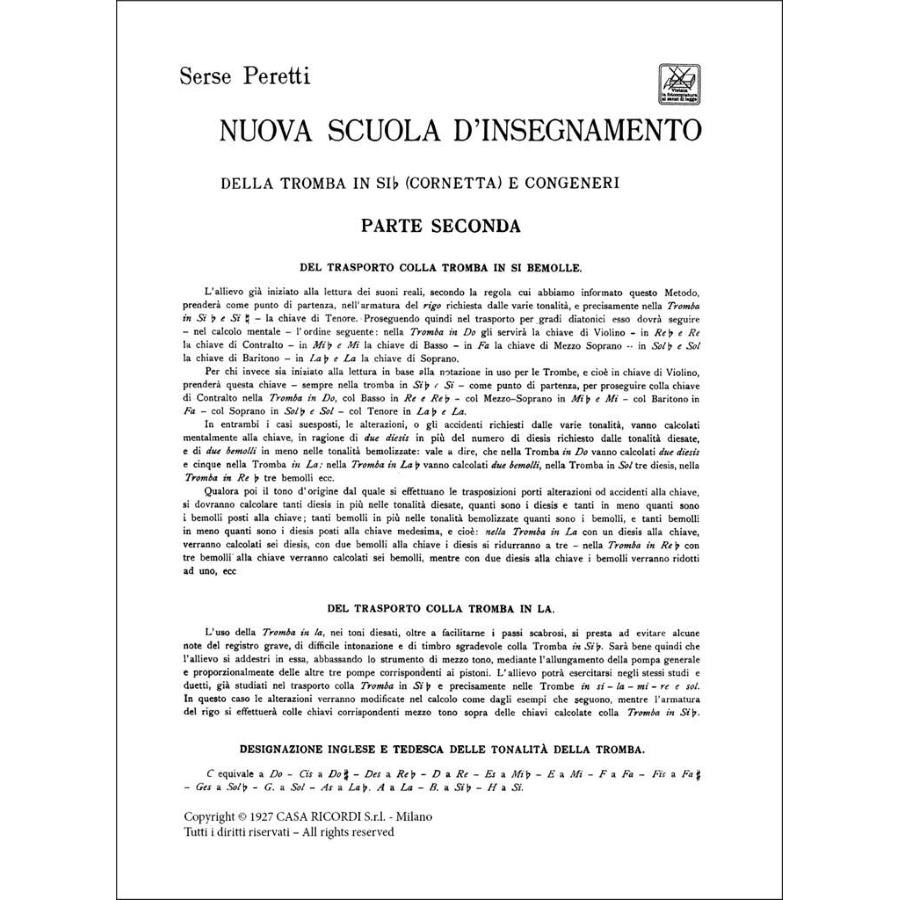 PERETTI Nuova Scuola Insegnamento Tromba II