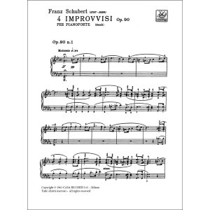 SCHUBERT 4 Improvvisi Op. 90 D. 899