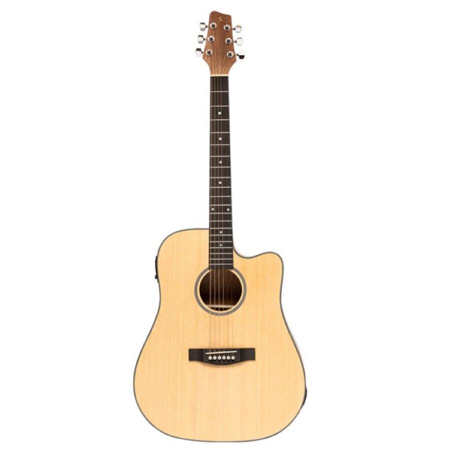 STAGG Dreadnought cutaway elettrificata natural SA25 DCE SPRUCE
