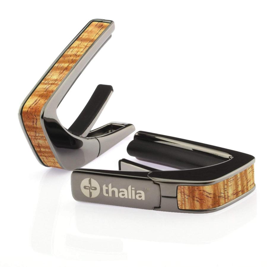 Thalia Capotasto black chrome inserto AAA hawaiian koa CB200-HK