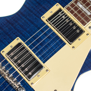 TOKAI Traditional LP Style Flame See Through Blue UALS62F SBL
