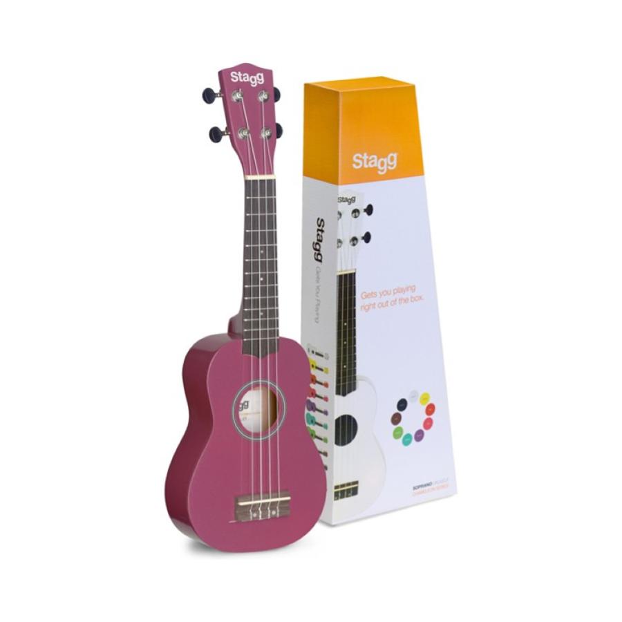 STAGG Ukulele soprano viola con borsa US VIOLET