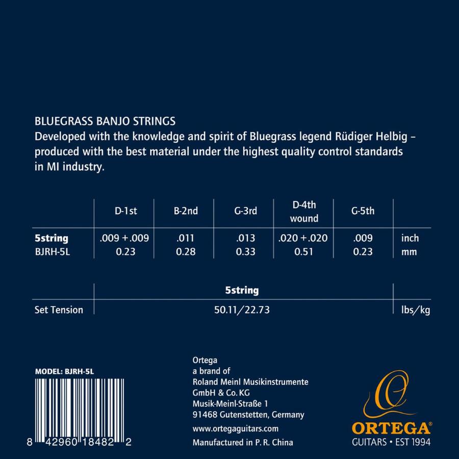 ORTEGA BJRH-5L corde banjo