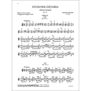Giuliani Studi Per Chitarra Ed. Integrale Vol.2 Op 50,51 E 98