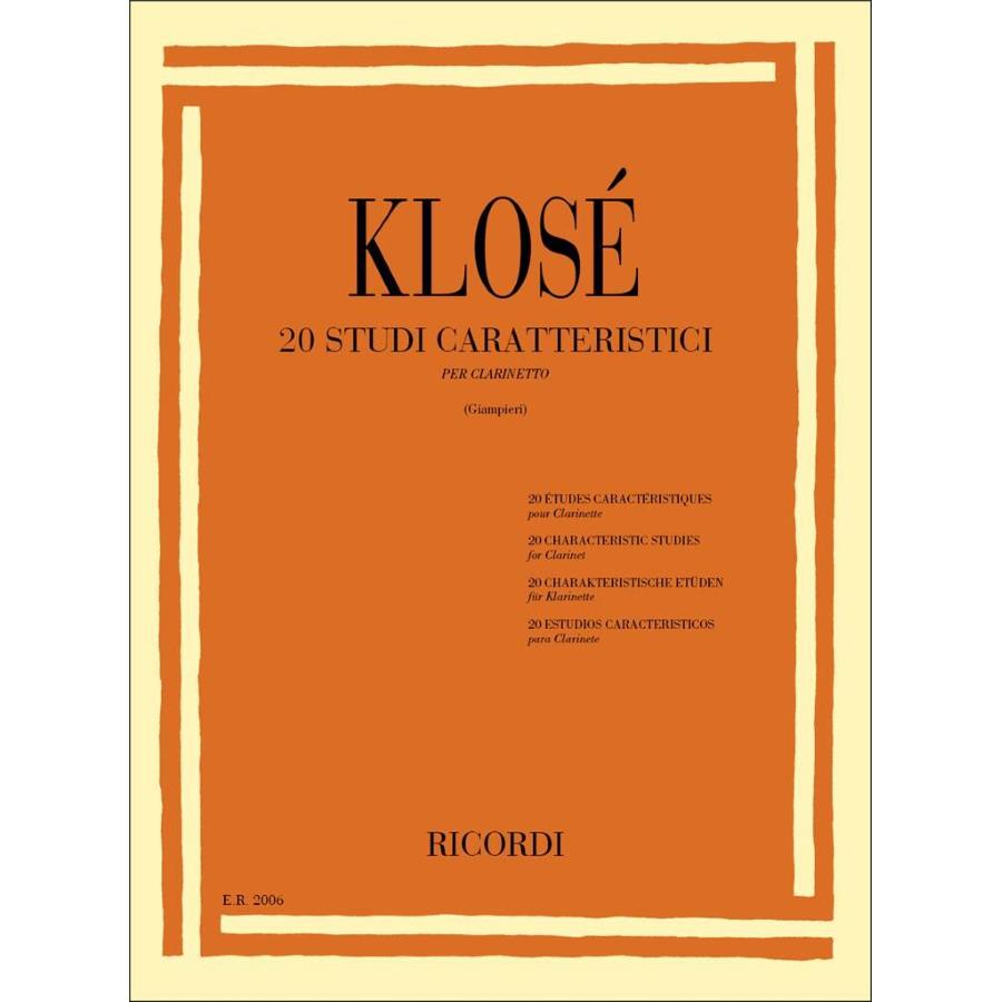 Klose' 20 Studi Caratteristici Per Clarinetto (Giampieri)