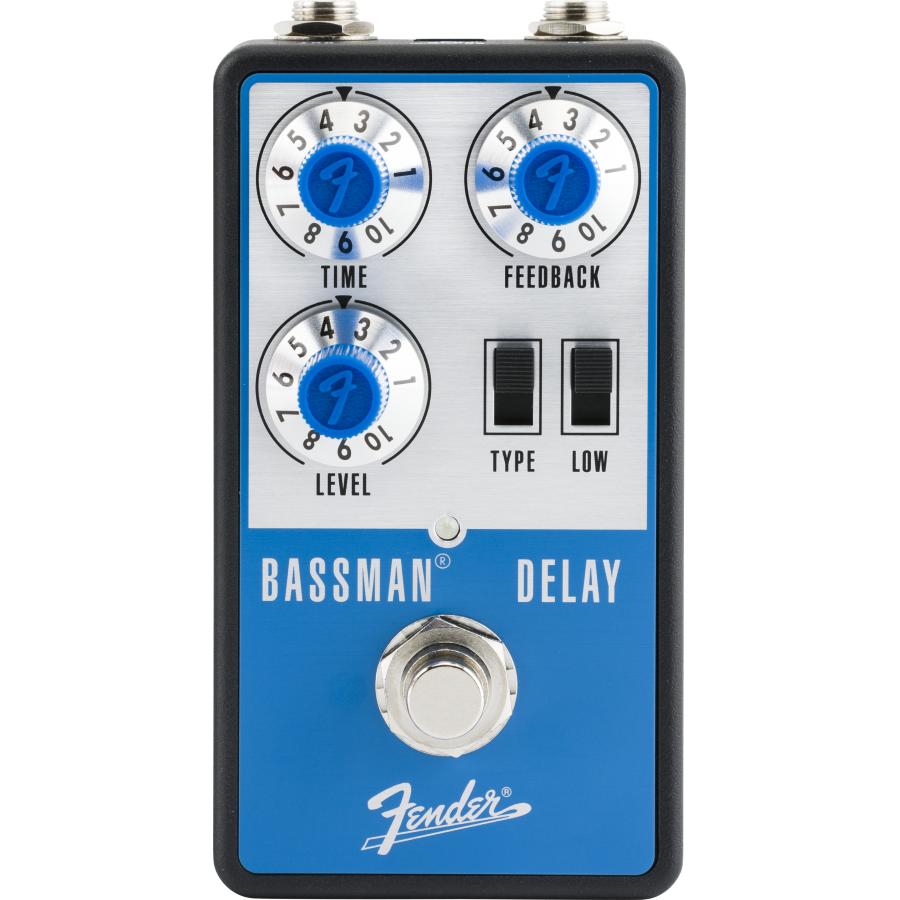 FENDER Pedale Bassman Delay Blu e Argento