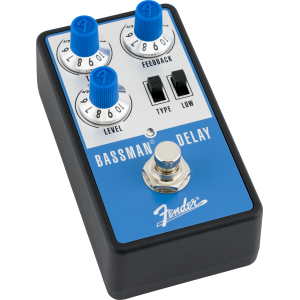 FENDER Pedale Bassman Delay Blu e Argento