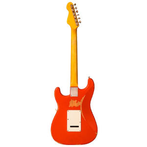 VINTAGE Chitarra Elettrica V6 Icon Distressed Firenza Rosso