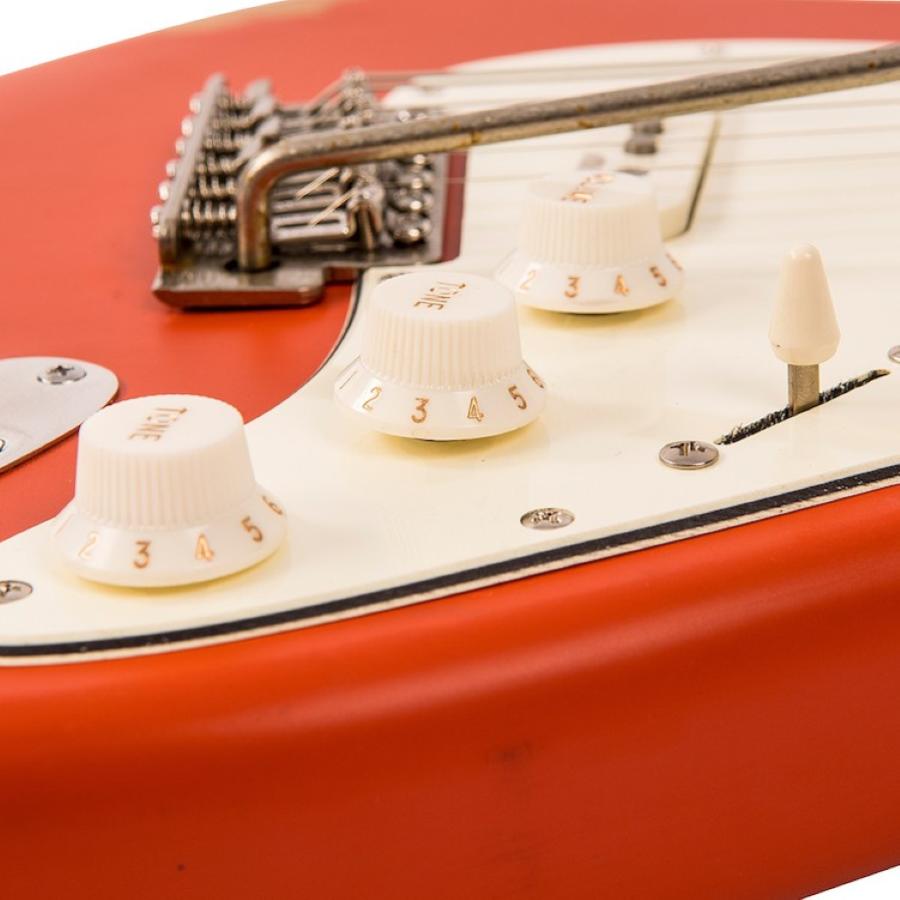 VINTAGE Chitarra Elettrica V6 Icon Distressed Firenza Rosso