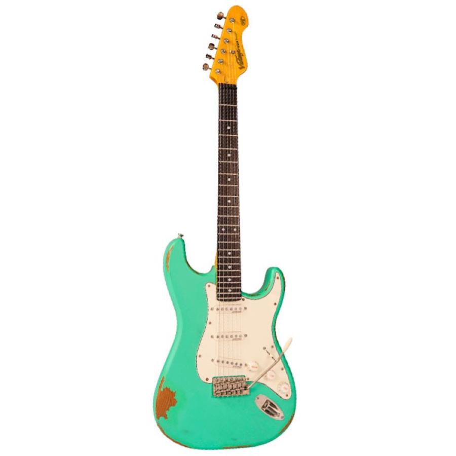 VINTAGE Chitarra Elettrica V6 Icon Distressed Ventura Verde