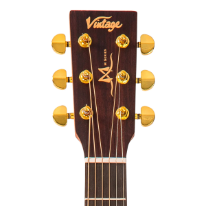 VINTAGE Chitarra Acustica Elettrificata VE300 Folk Satinato