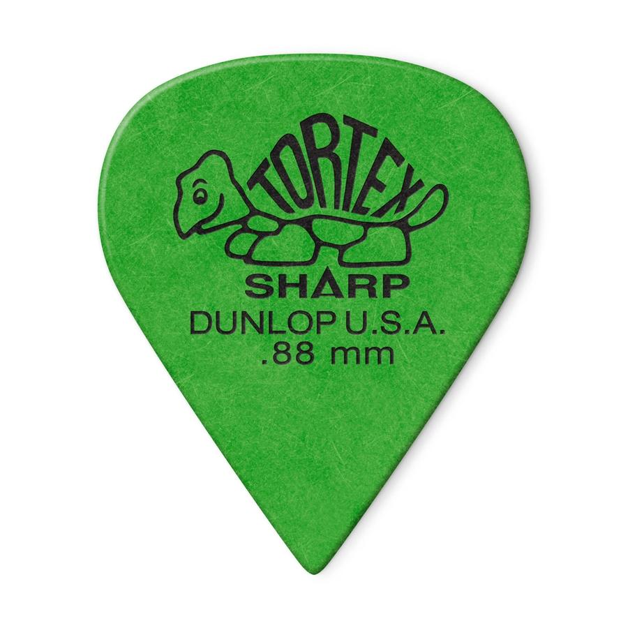 DUNLOP 412P 0.88 tortex sharp green plettro