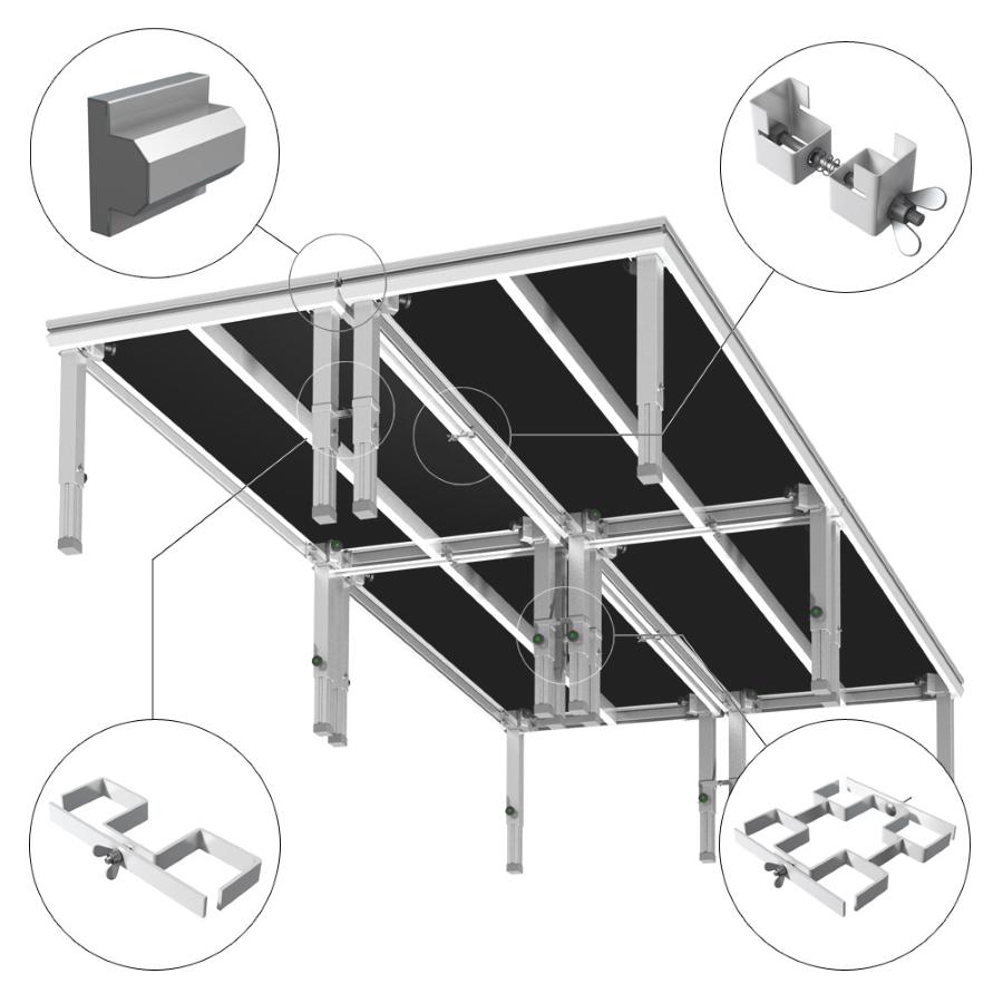 PROEL MOD04LL2 GANCIO ACCOPIATORE PER DUE GAMBE PALCO MODULARE