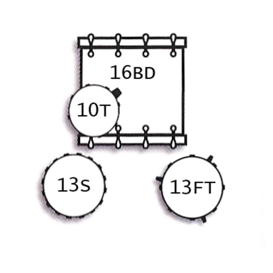 TAMBURO OPERA 416ZS Batteria serie OPERA 4 pezzi