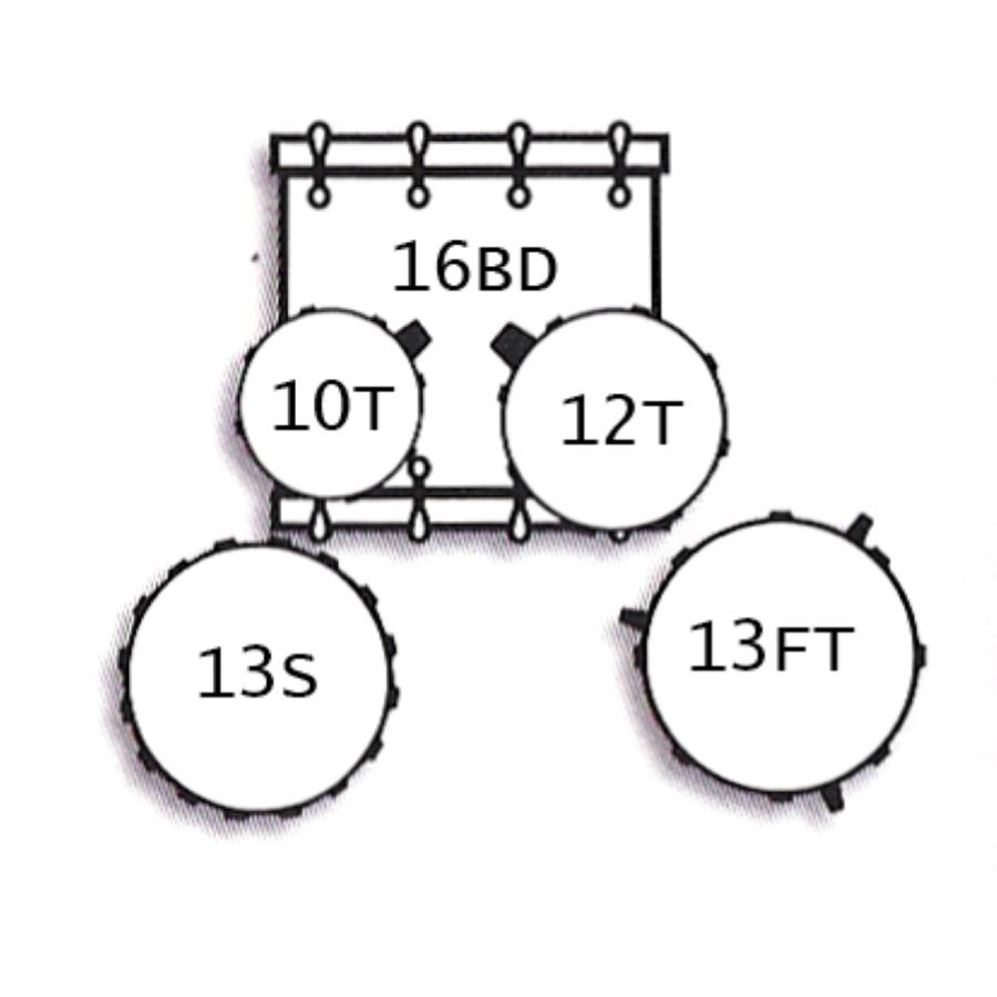TAMBURO T5S16BSSK Batteria serie T5 5 pezzi